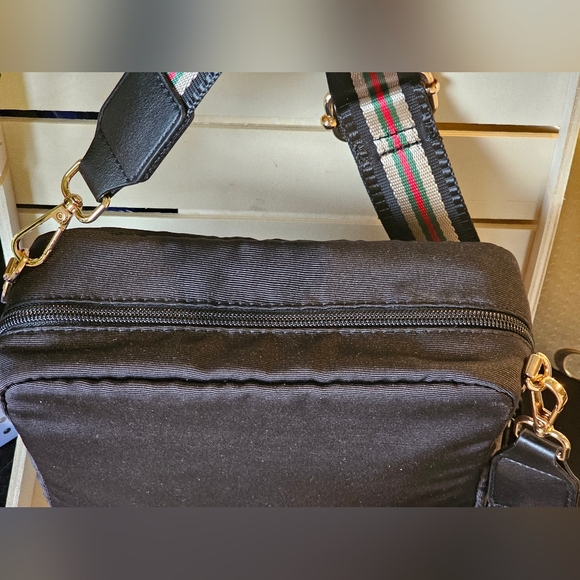 Gucci Nylon Black Zip Clutch w/Sherry Line Crossbody Strap Added NWOT - Picture 11 of 15